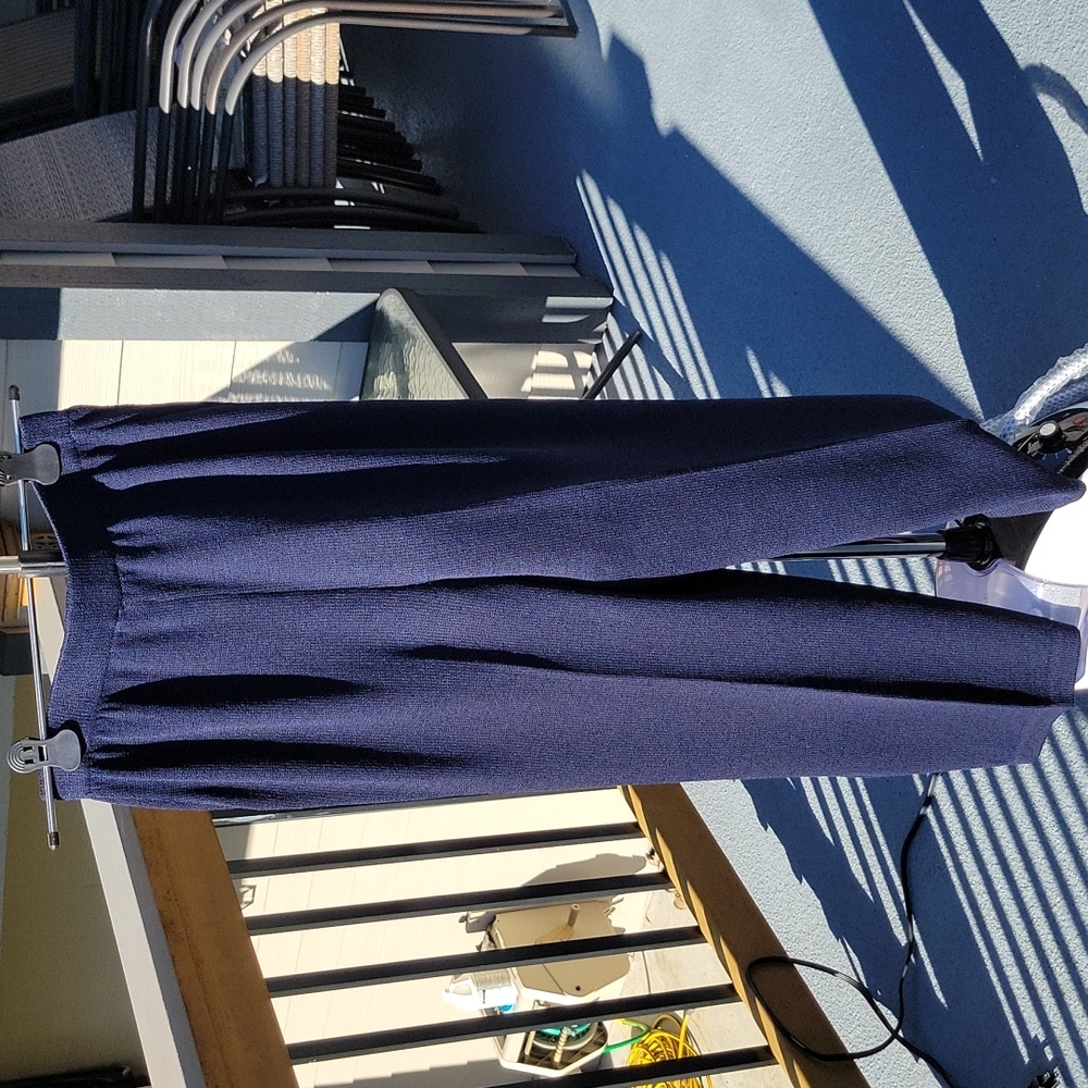 St. John Collection By Marie Gray Navy Santana Knit Pants Size 12